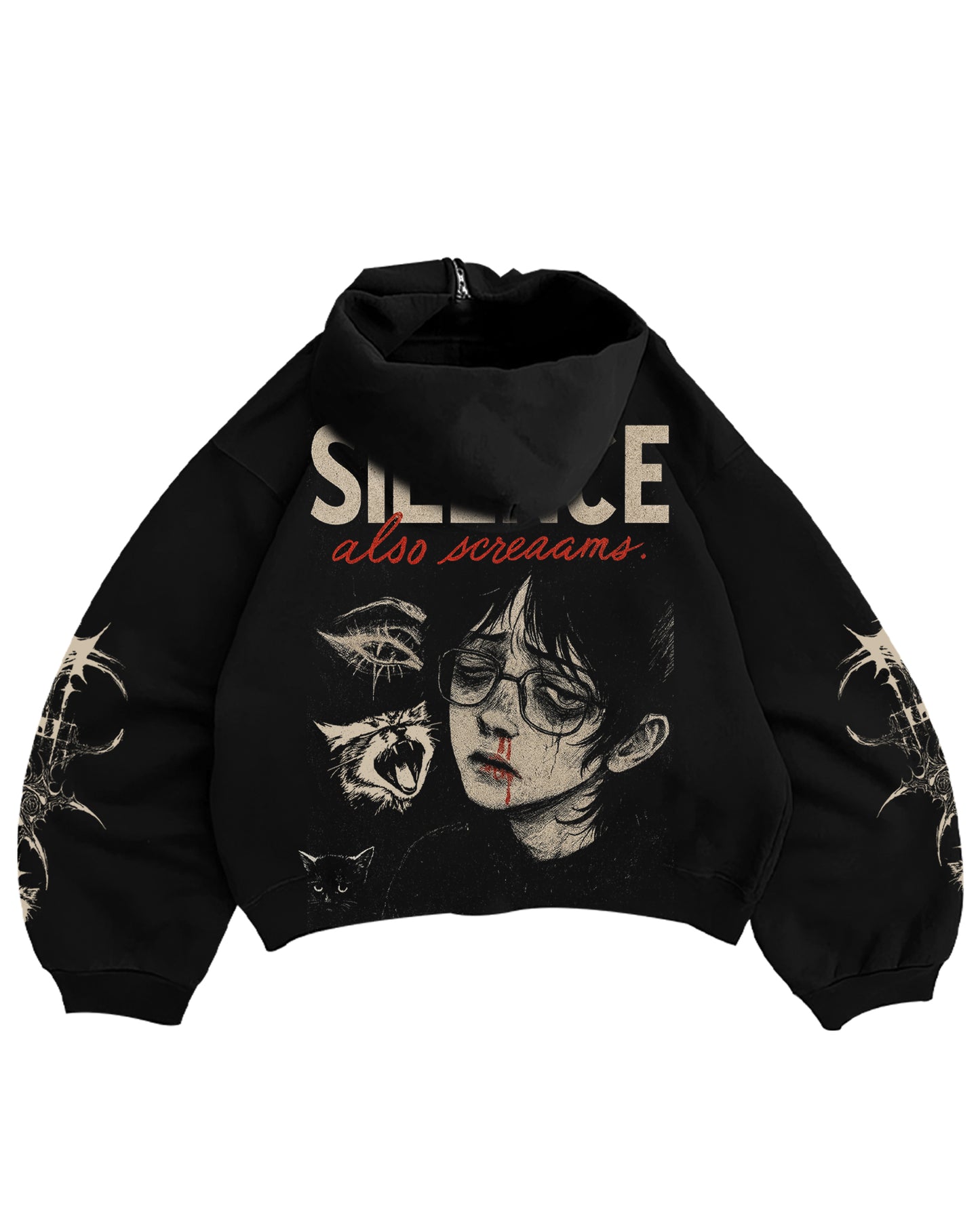 Zip Hoodie Die in Silence