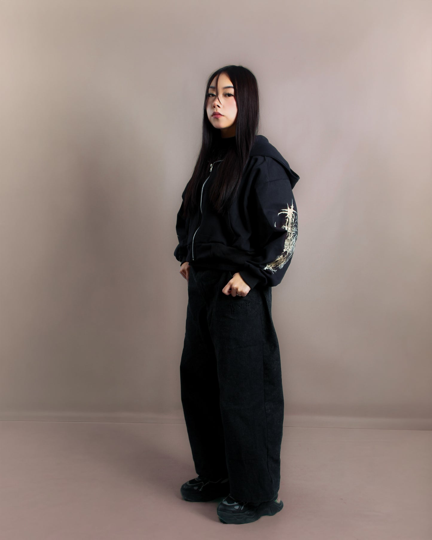 Zip Hoodie Die in Silence