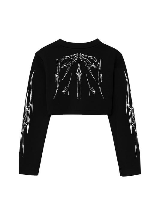 CROP TOP MANGA LARGA  ARANEA