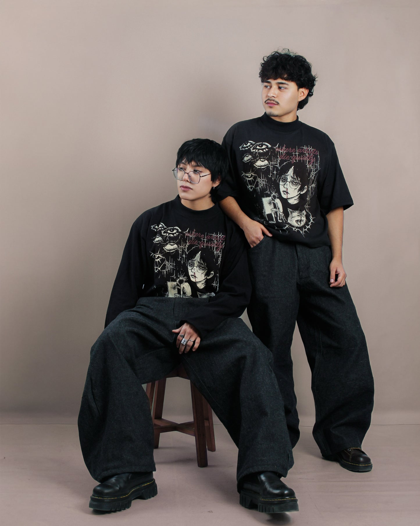 SHIRT MANGA LARGA DIE IN SILENCE