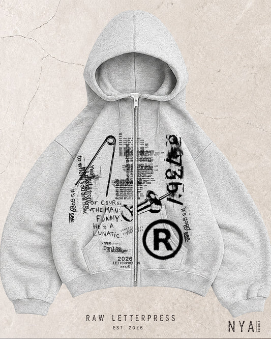 Zip Hoodie LETTERPRESS