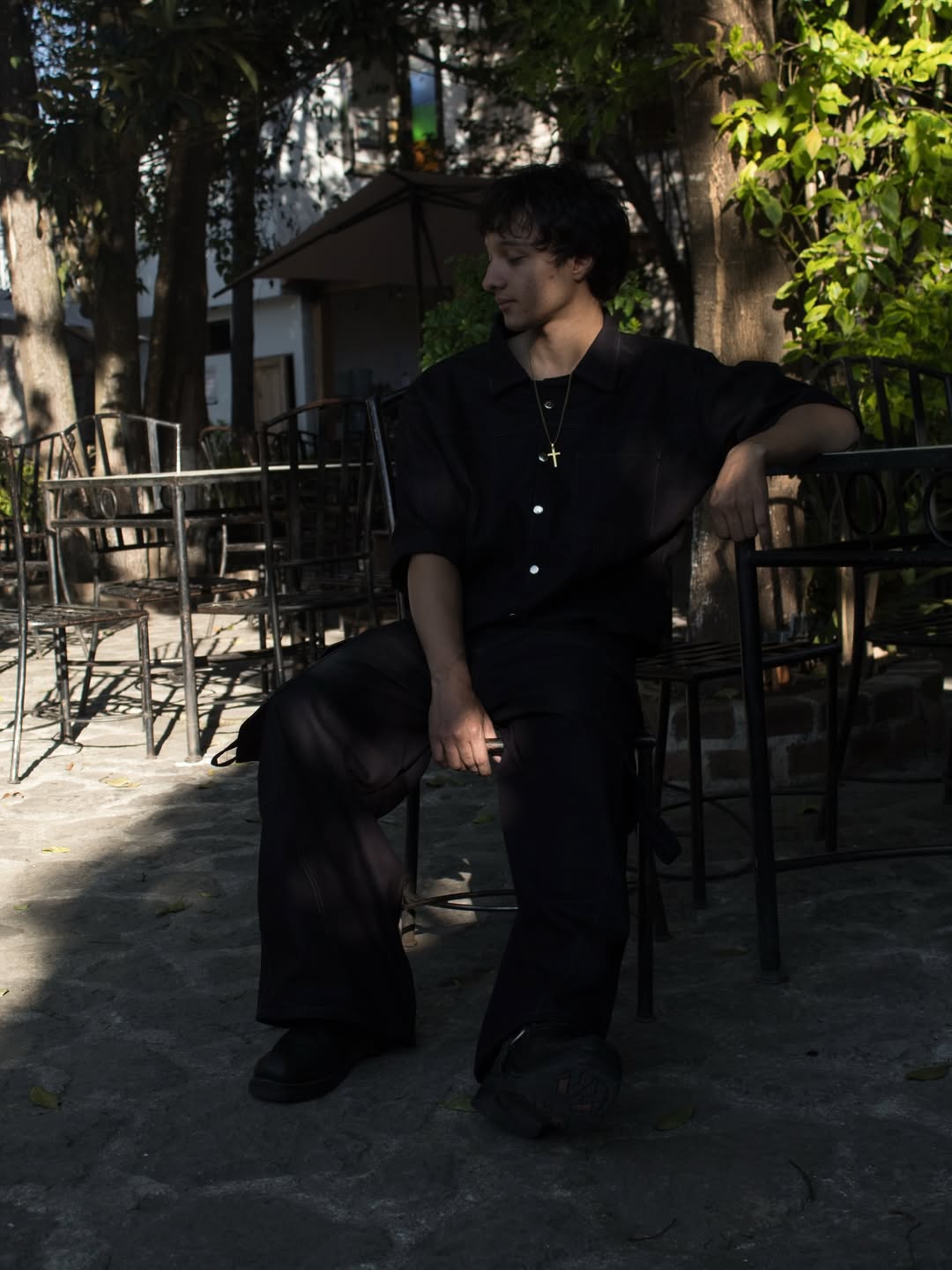 Black Raw Denim Shirt