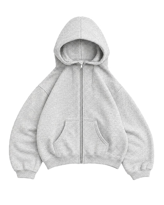 Zip Hoodie Basic Grey