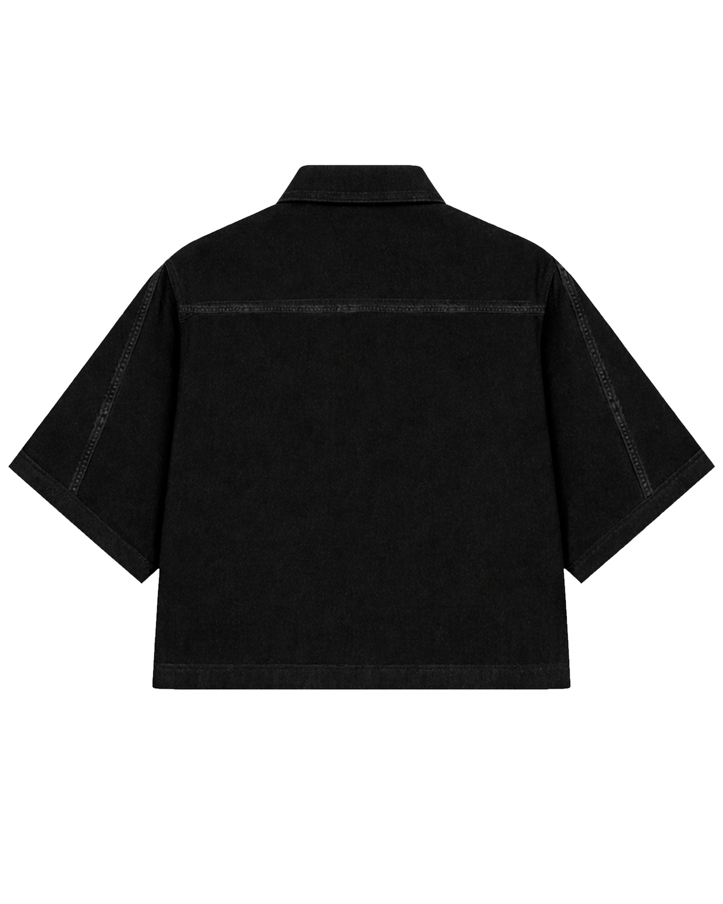 Black Raw Denim Shirt